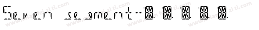 Seven segment字体转换